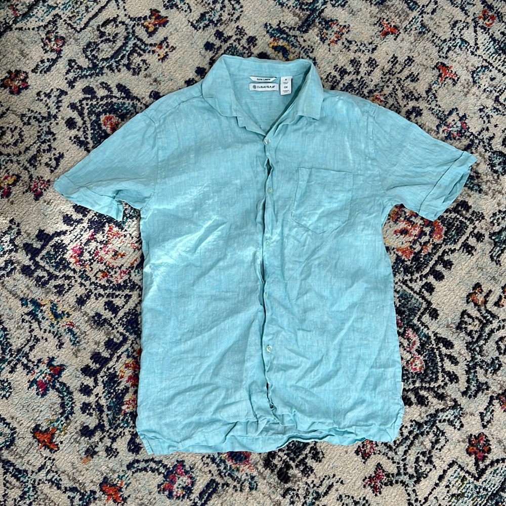 Blue linen shirt NWOT